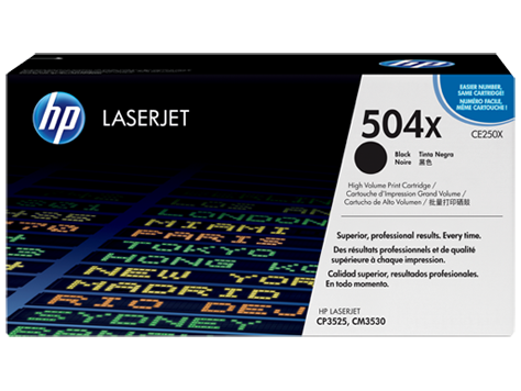 HP CE250X BLACK TONER 10500 PAGE YIELD FOR CP3520 CM3530 - Connected Technologies