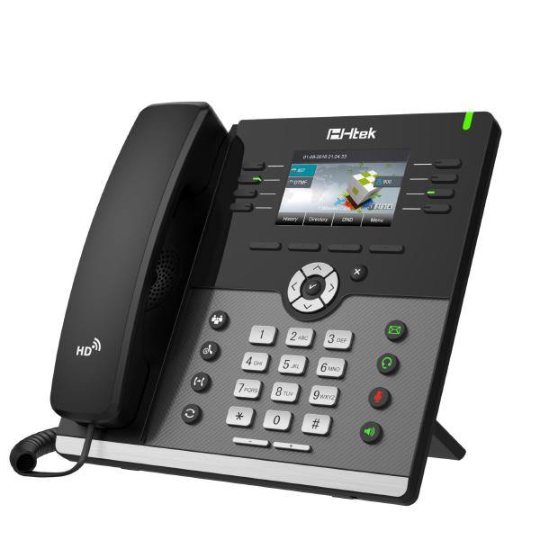 HTEK UC924E Gigabit Color IP Phone with Bluetooth and WiFi Up to 12 Sip Accounts