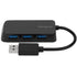 HUB 4-PORT USB 3.0 BLACK GRAY OEM