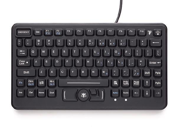 iKey SL-86-911 Industrial Keyboard with Force Sensing Pointing Device &amp; Emergency Key (VESA Mount)