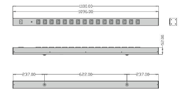 ION Basic Power Distribution Unit, B-16U, 0U, 15 Amp /C20, 16 x C13, 3 year advance replacement warranty