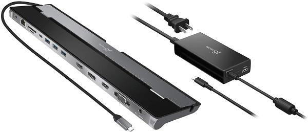 J5Create JCD543P USB-C Triple Display Docking Station with 100W PD Adapter - Connected Technologies