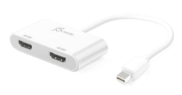 J5create JDA156 Mini DisplayPort (MPD) to Dual HDMI Adapter - Connected Technologies