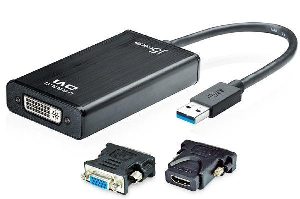 J5create JUA330U USB 3.0 DVI Display Adapter with VGA and HDMI Adapters - Connected Technologies