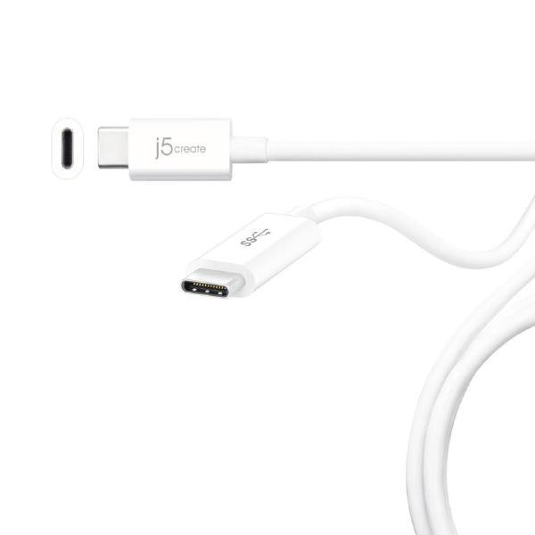 J5create JUCX03 USB 3.1 USB-C to USB-C cable 90 cm (Speeds up to 10 Gbps with an output of 20V (100W) and 5A) - Connected Technologies