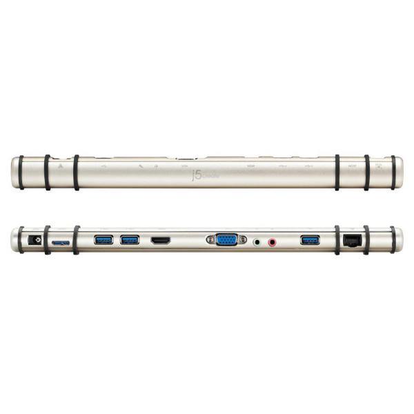 J5create JUD531 Mini Ultra Station (USB3.0 to HDMI / VGA, RJ-45, 3xUSB3.0, 3.5mm Microphone input, 3.5mm Speaker output)