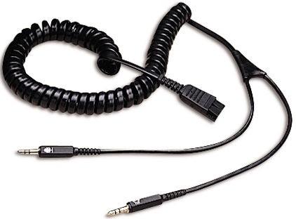 Jabra Cord - QD to 2x3.5mm, 2m Curly - Connected Technologies