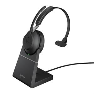 Jabra Evolve2 65 MS Wireless Headset, Black, Link 380 USB-A, Mono with Charging Stand