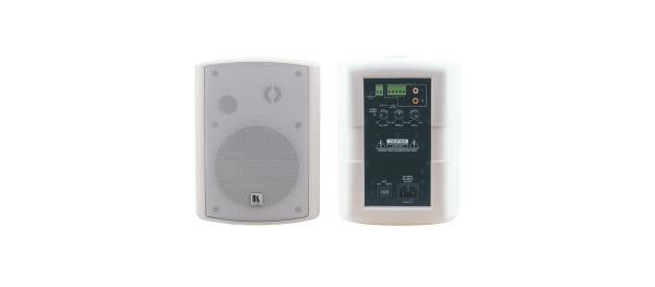 Kramer 2x30 Watt Powered On-Wall Speaker System (Pair of Stereo 2x30W RMS) - White - Connected Technologies