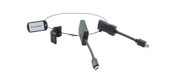 Kramer AD-RING-4 Included adapters: Mini DisplayPort (M) to HDMI (F); USB Type-C (M) to HDMI (F) (Cable Tools, Adapters &amp; Connectors) - Connected Technologies