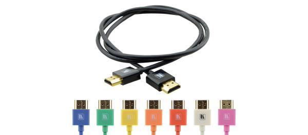 Kramer Ultra Slim Flexible High-Speed HDMI Cable with Ethernet - Black - 0.90m (3ft) (Standard Cable Assemblies) - Connected Technologies