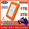 LACIE RUGGED SSD 500GB 2.5" DROP RESISTANT, USB-C, 2YR