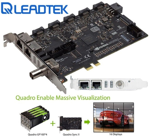 Leadtek nVidia Quadro SYNC II Card to connects up to 32 4K 