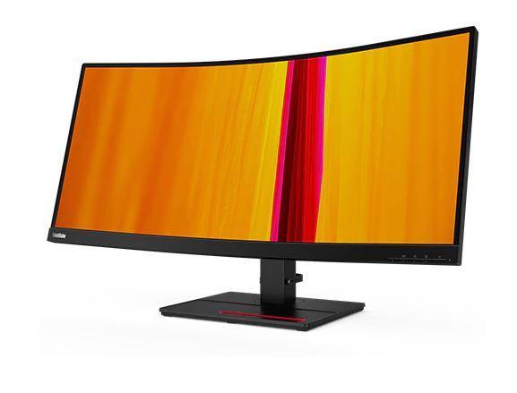 LENOVO ThinkVision T34w-20 34' WQHD Curve Monitor - 3440x1440, DP, HDMI, Audio, USB3.0 Hub, Tilt, Swivel, Curved, 3YR - Connected Technologies