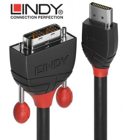 Lindy .5m HDMI-DVI-D Cable BL - Connected Technologies