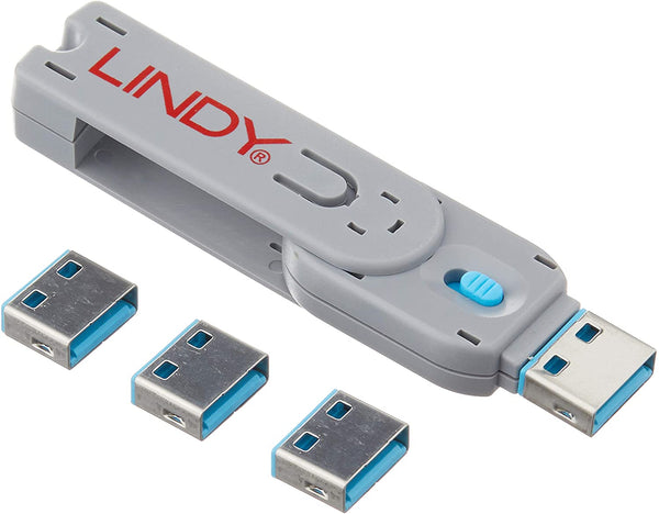 Lindy USBA Port Block/Key x4 B - Connected Technologies