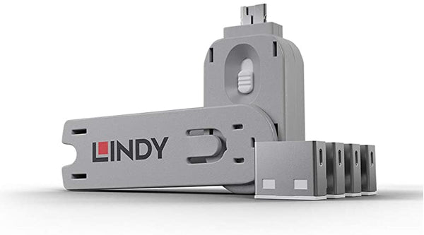 Lindy USBA Port Block/Key x4 W - Connected Technologies