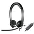 Logitech H650E Wired Headset Stereo with Noise Canceling Microphone business Headband LED no tangle cable - Connected Technologies