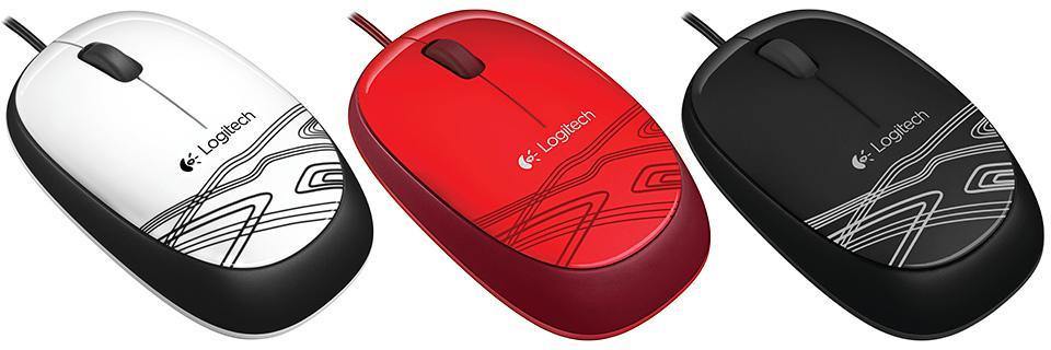 Logitech M105 Corded Optical Mouse Red - High-definition optical tracking Full-size comfort Ambidextrous design (LS) - Connected Technologies
