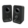 Logitech Speaker System 2.0, Z150, Black, Headphone Jack, 3.5mm Input, 6W RMS (Peak Power)
