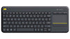 Logitech Wireless Keyboard K400 Plus, Black, USB Receiver, Inbuilt Touch Pad (Powered by 2xAA, included)