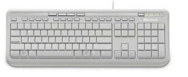 Microsoft Wired 600 Keyboard Only USB, 3 Year, ANB-00034 Retail Pack, White - Connected Technologies