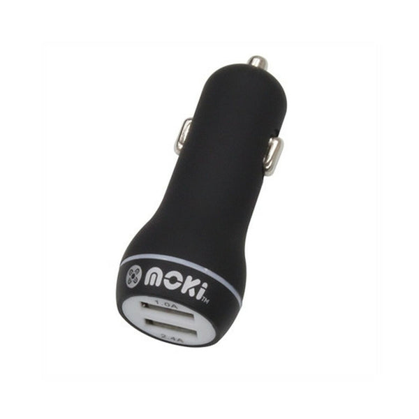 Moki Dual USB Car Charger Blk - Connected Technologies