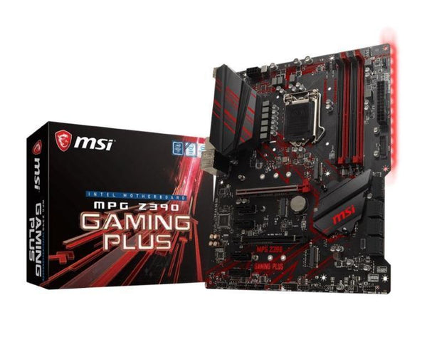 MSI MPG Z390 GAMING PLUS ATX Motherboard -S1151 9Gen 4xDDR4 2xPCI-E DVI-D/HDMI 2xM.2 6xSATA RAID SLI/CF 4xUSB3.1 RGB - Connected Technologies