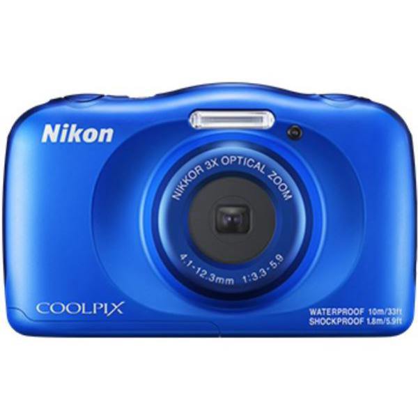 Nikon Digital Compact Camera COOLPIX W150, Blue, 13.2MP, 3x Optical Zoom, Fixed Lense, f/3.3-5.9, 10m Waterproof