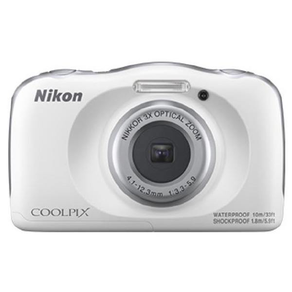 Nikon Digital Compact Camera COOLPIX W150, White,13.2MP, 3x Optical Zoom, Fixed Lense, f/3.3-5.9, 10m Waterproof