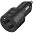 OtterBox USB-A Dual Port Car Charger - 24W - Black 