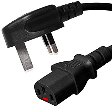 Power Cord U.K. BS1363 to IEC-60320-C13 Female 2M