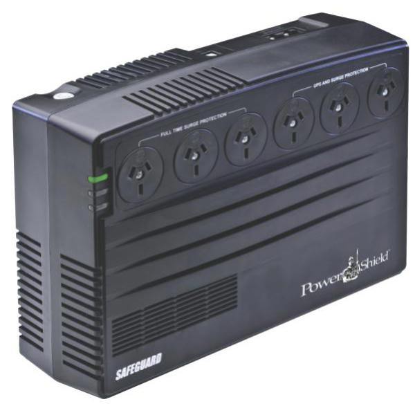 PowerShield SafeGuard 750VA/450W Line Interactive, Powerboard Style UPS with AVR, Telephone or Modem Surge Protection. Wall Mountable. - Connected Technologies