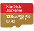 SanDisk Extreme 128GB microSD SDHC SQXAF V30 U3 C10 A1 UHS-1