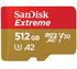 SanDisk Extreme 512GB microSD SDHC SQXAF V30 U3 C10 A1 UHS-1