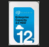 Seagate EXOS HDD Enterprise Capacity 3.5&quot; Internal 7200RPM, 5 Year Warranty - 512E - 12TB SATA