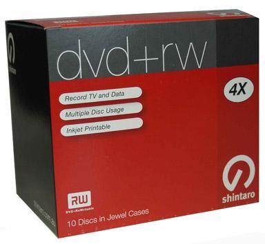 Shintaro DVD+RW 4.7GB 4X i10Pk (inkjet) - Connected Technologies