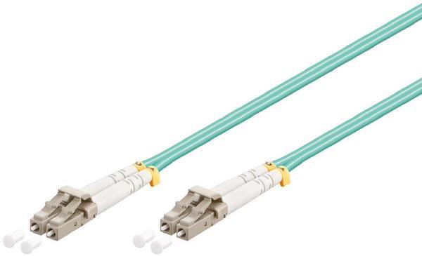 Shintaro Fibre Patch Cable Multimode LC to LC OM3 Aqua 0.5m - Connected Technologies