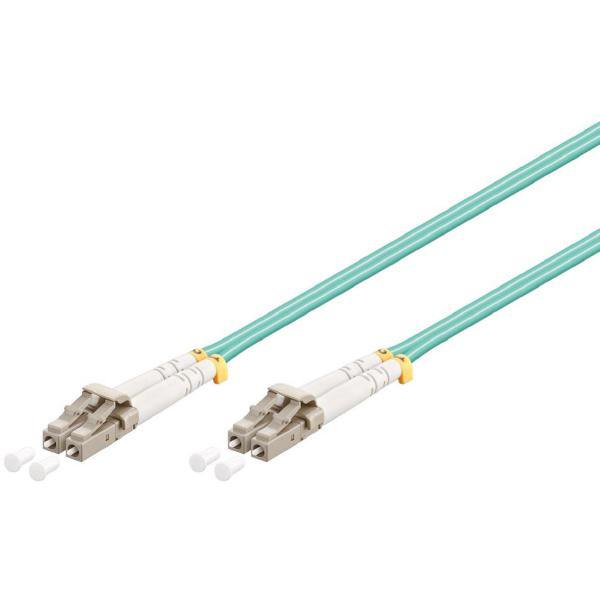 Shintaro Fibre Patch Cable Multimode LC to LC OM3 Aqua 1m - Connected Technologies