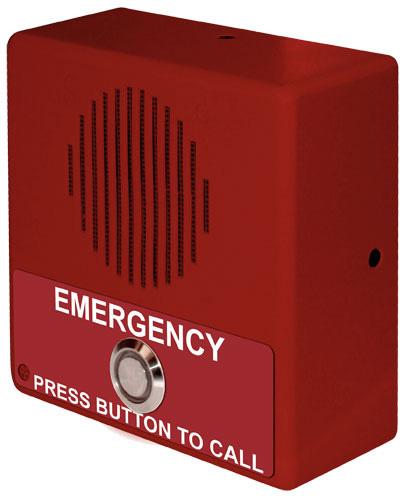 Single Button VoIP Emergency Intercom PoE Powered with Red Housing - Connected Technologies