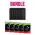 Synology Bundle - DS1520+ x 1 NAS +  Seagate Ironwolf 4TB HDDs x 5 - Connected Technologies