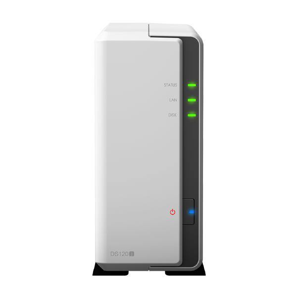 Synology DiskStation DS120j 1-Bay 3.5&quot; Diskless 1xGbE NAS (Tower) (SOHO), Marvell 800MHz, 2xUSB2 - 2 Years Warranty - Comes with 2 Camera Licenses. - Connected Technologies