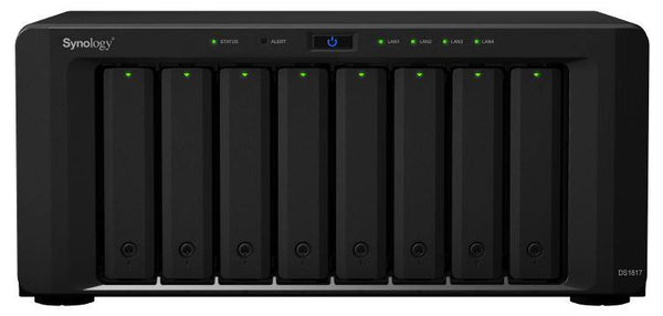 Synology DiskStation DS1817 8-Bay 3.5&quot; Diskless 2xGbE + 2x10GBASE-T, Alpine AL-314 quad-core 1.7GHz, 4GB RAM, 2xUSB3, 2x eSATA, Scalable,3 yr wty - Connected Technologies