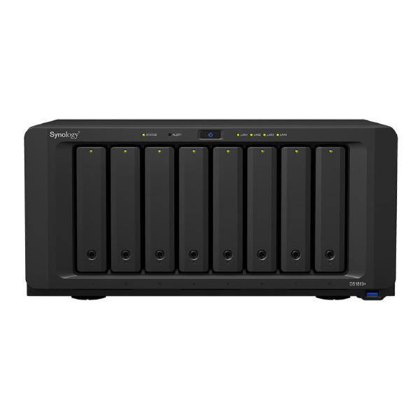 Synology DiskStation DS1819+ 8-Bay 3.5" Diskless 4xGbE NAS (Tower) , Intel Atom Quad Core 2.1GHz,4GB RAM,4xUSB3,2x eSATA, Scalable.3 year Wty
