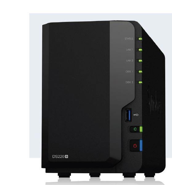 Synology DiskStation DS220+ 2-Bay 3.5&quot; Diskless 2xGbE NAS (HMB),Intel Celeron J4025 2-core 2.0GHz,USB3.0 x2 , Supports Active Backup-Office 365 - Connected Technologies