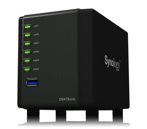 Synology DiskStation DS419Slim 4-Bay 2.5&quot; Diskless 2xGbE NAS (HMB), Marvell  Armanda, 512MB RAM, 2xUSB 3.0 - 2.5&quot; DRIVES ONLY! - Connected Technologies