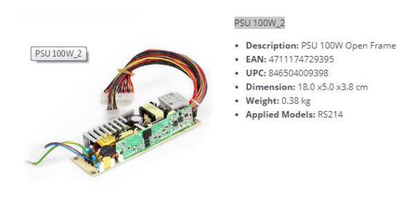 Synology PSU 100W_2 for RS214 - Connected Technologies