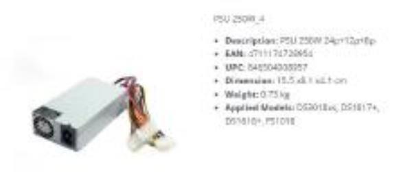 Synology - PSU for DS3018xs, DS1817+, DS1618+, FS1018 - Connected Technologies