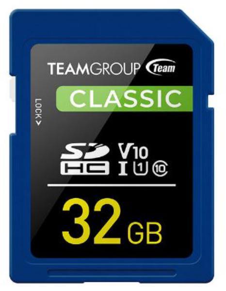 Team Classic SD Memory Card -32 GB - UHS (Ultra) Speed Class 1(U1). Supports Video Speed Class 10(V10). - Connected Technologies