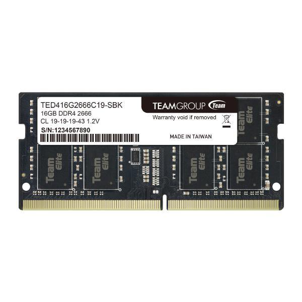 TEAM Group 1x16GB Elite SODIMM 2666Mhz DDR4 Laptop Memory - Connected Technologies